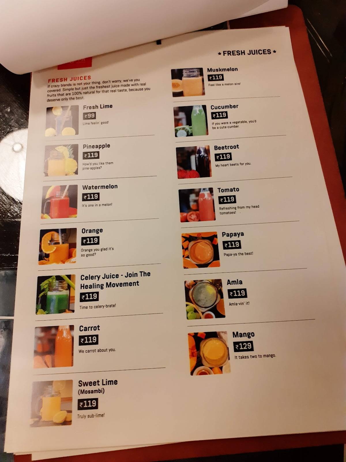 Cuppa Redefined - Mysore's Neighbourhood Cafe & Restaurant menu