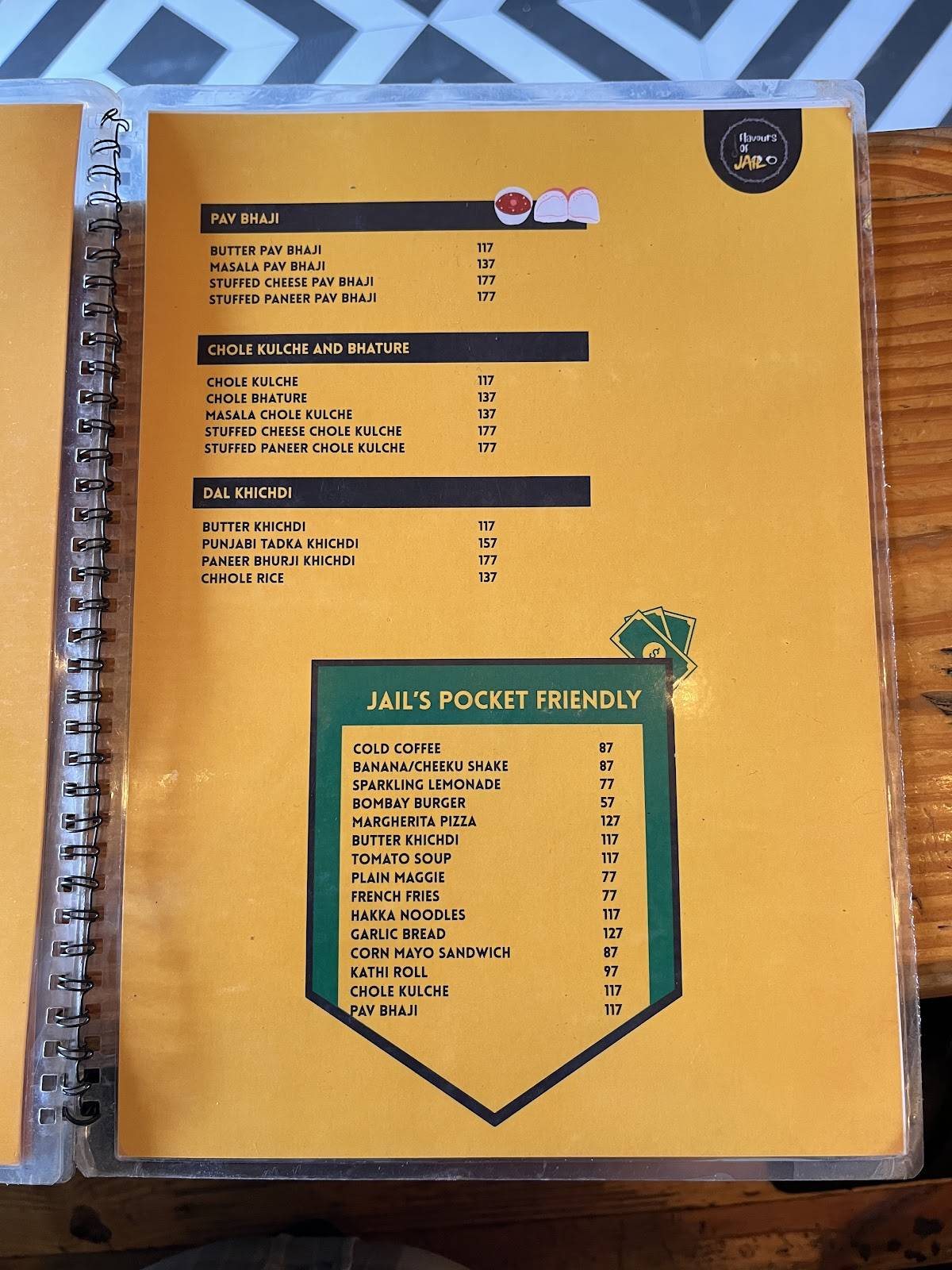 Flavours Of Jail ( Jail Cafe India ) menu