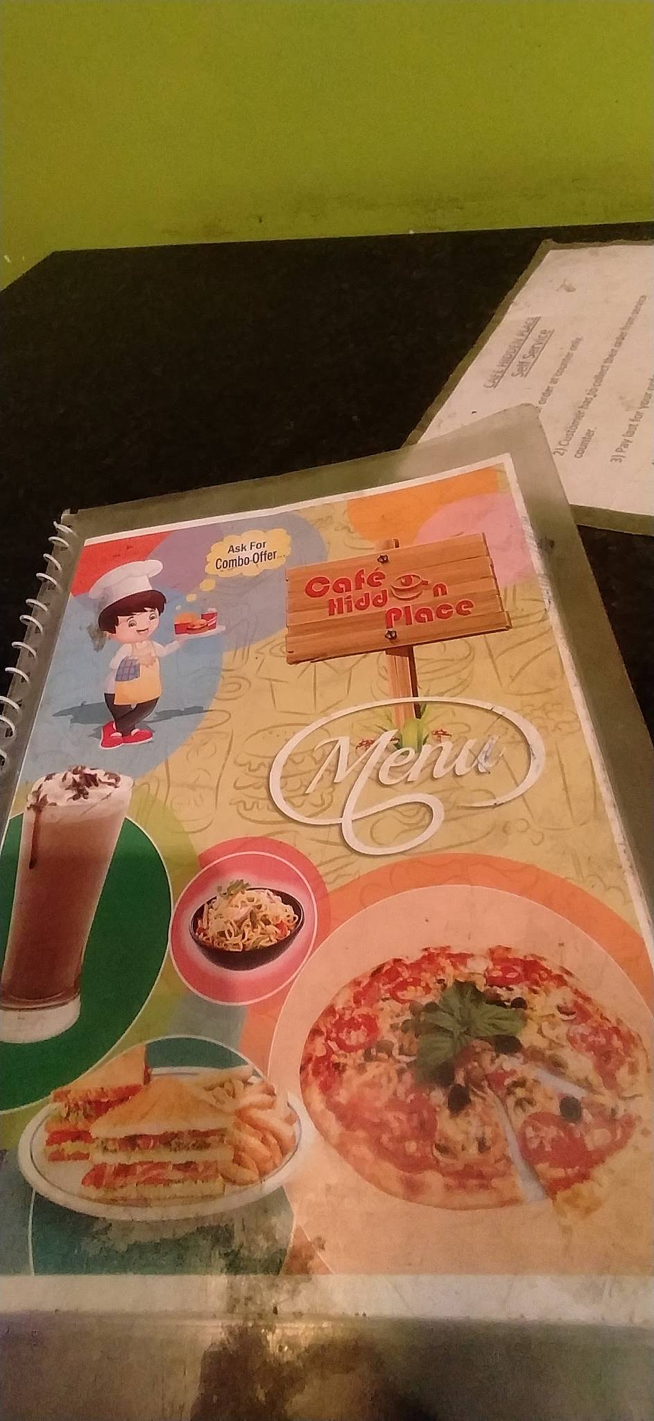 Cafe Hidden Place menu