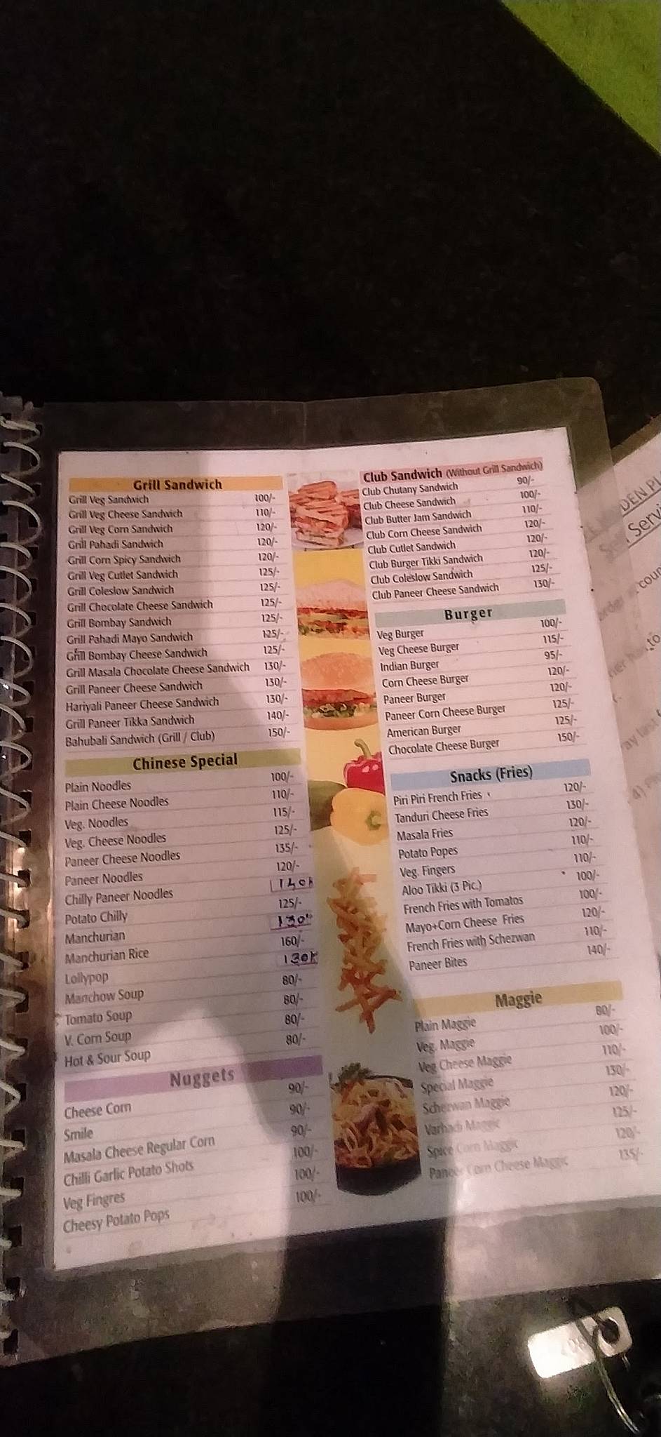 Cafe Hidden Place menu