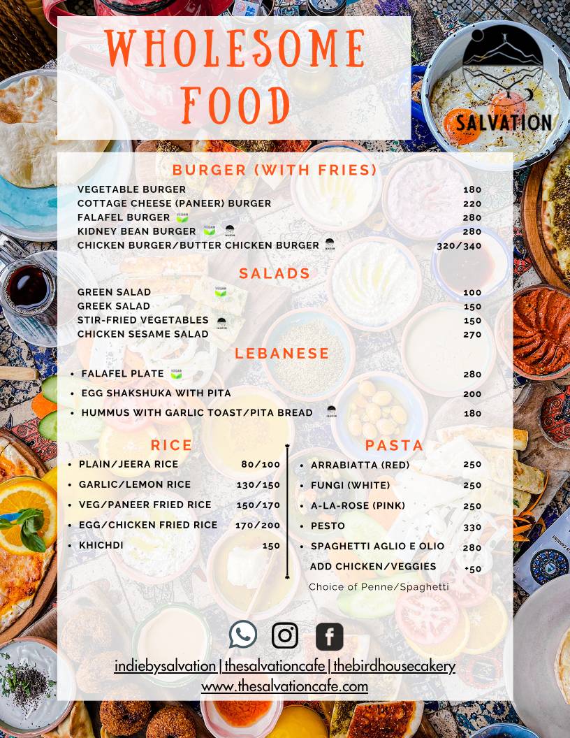 Indie by Salvation menu
