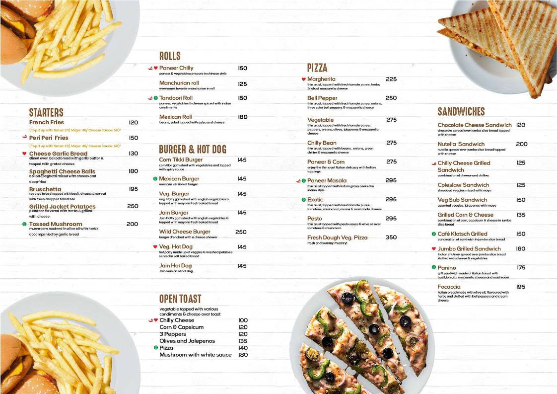 Cafe Klatsch menu