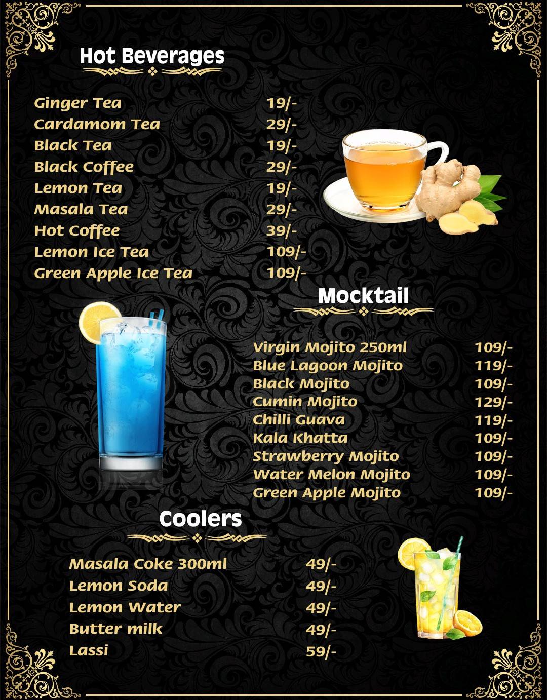 Premium Delight cafe menu