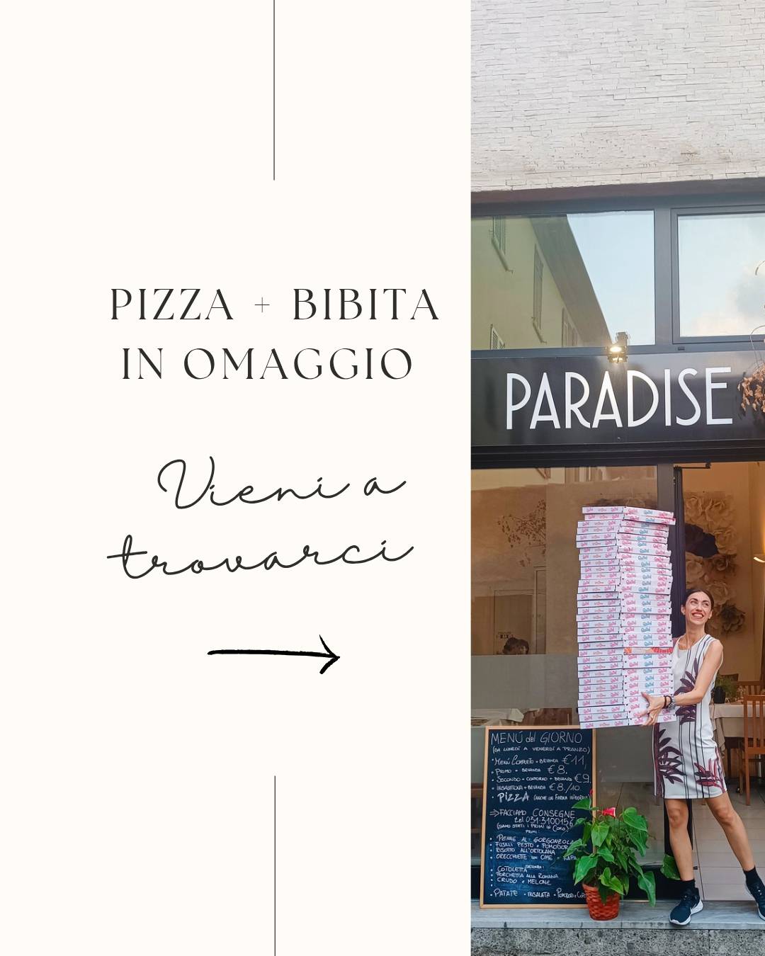 Menu di Ristorante Pizzeria Paradise Como - Alle Caverne 