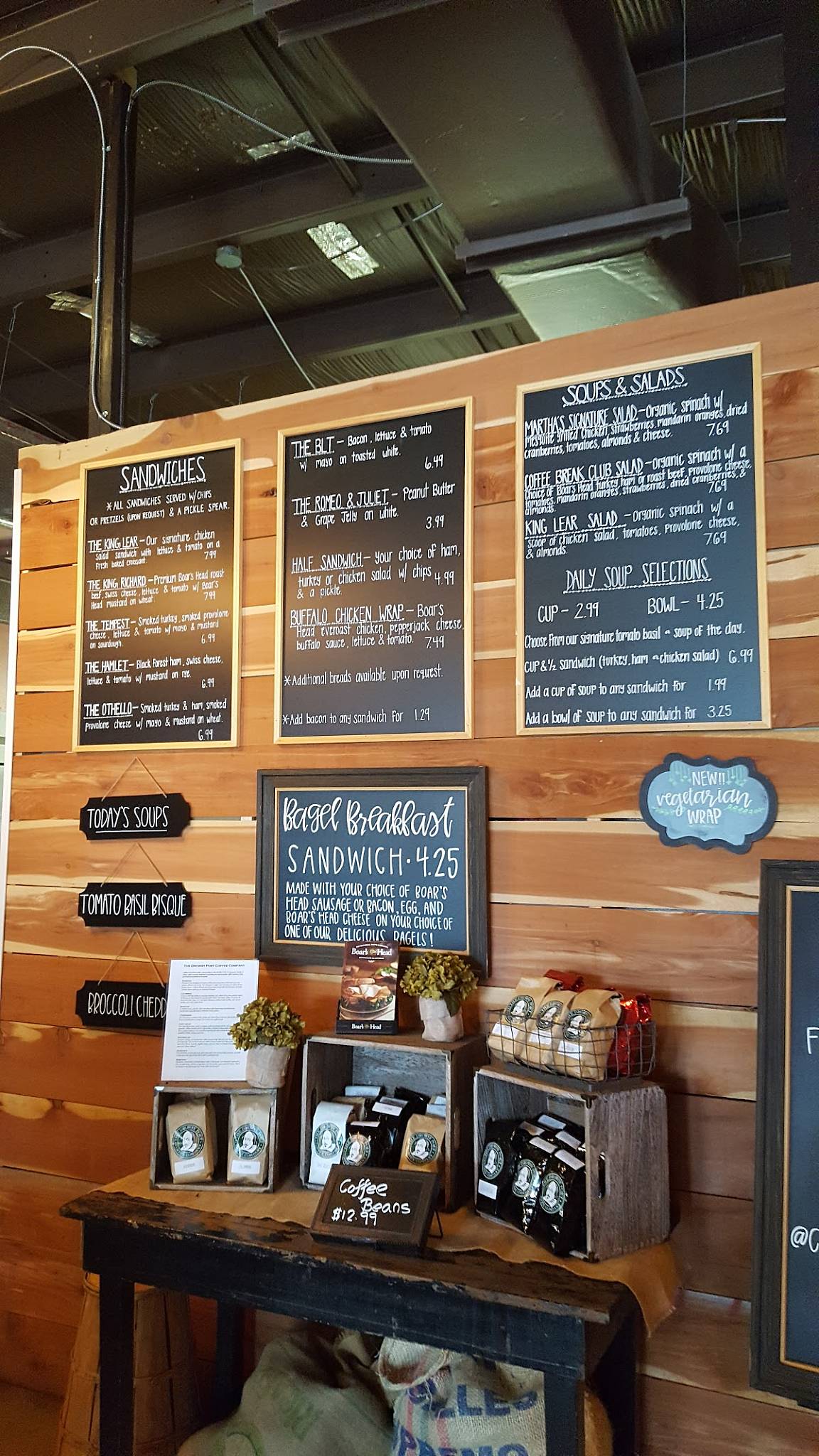 Menu at The Drowsy Poet Coffee Co. Coffee Break Cafe, Pace, Woodbine Rd