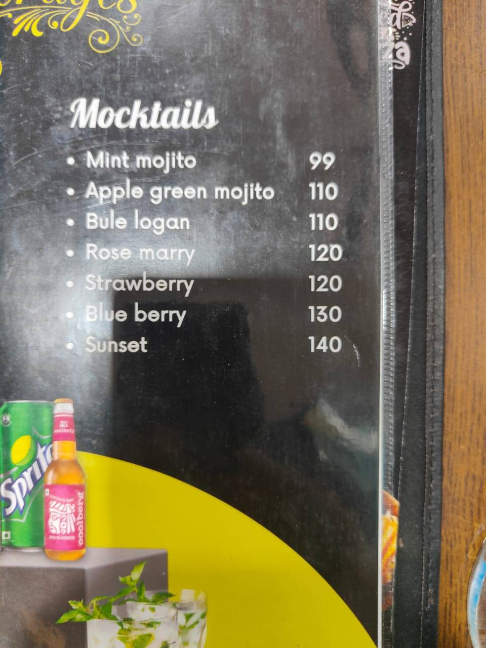 Cafe the next level menu