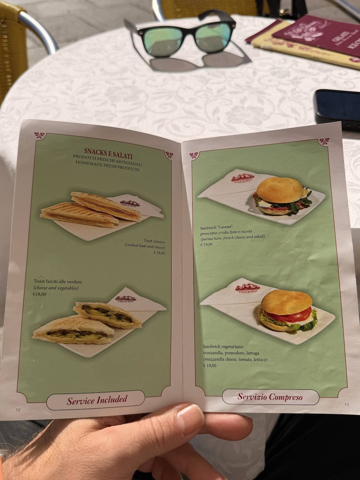 Menu di Gran Caffè Lavena 