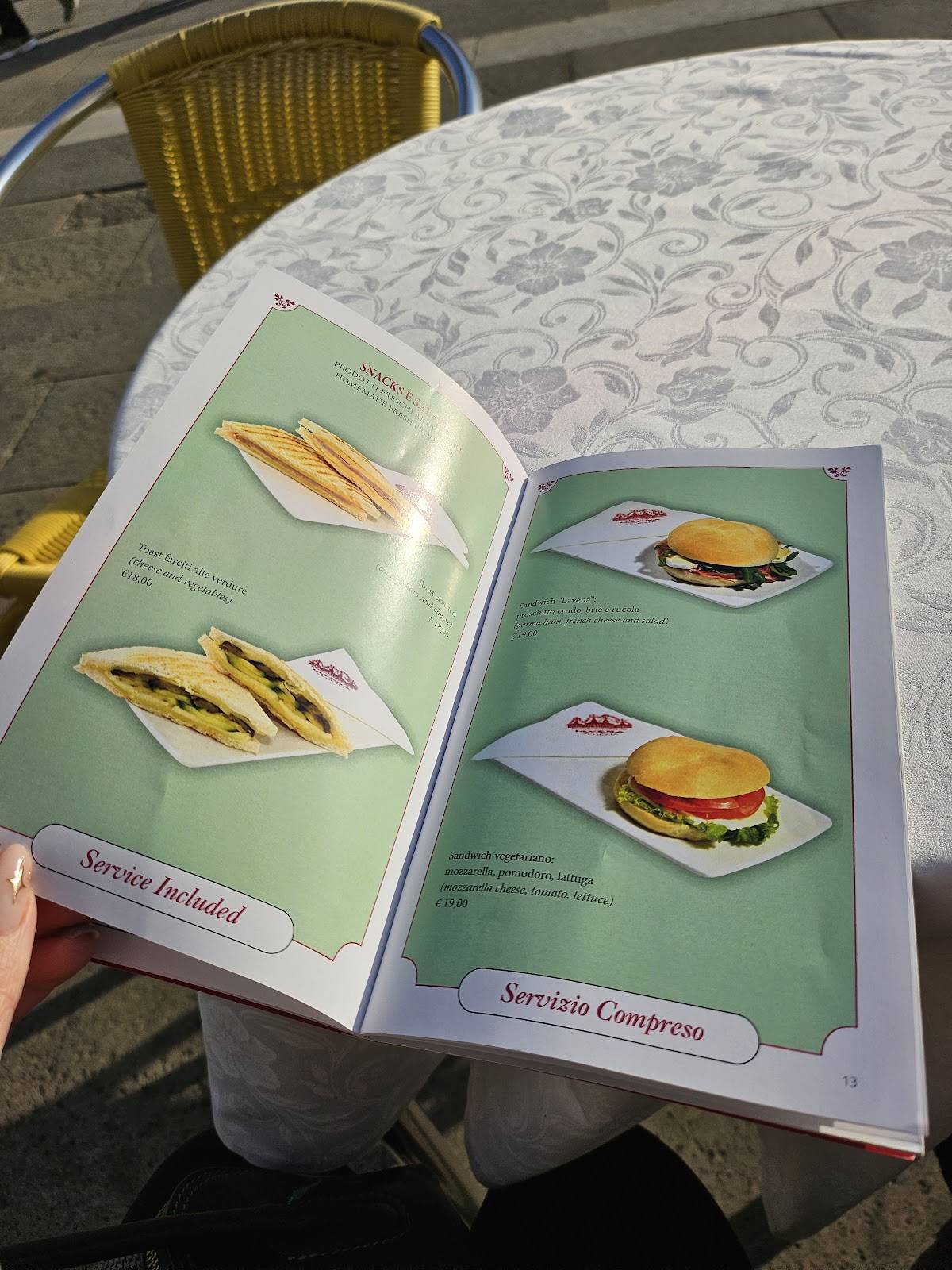 Menu di Gran Caffè Lavena 