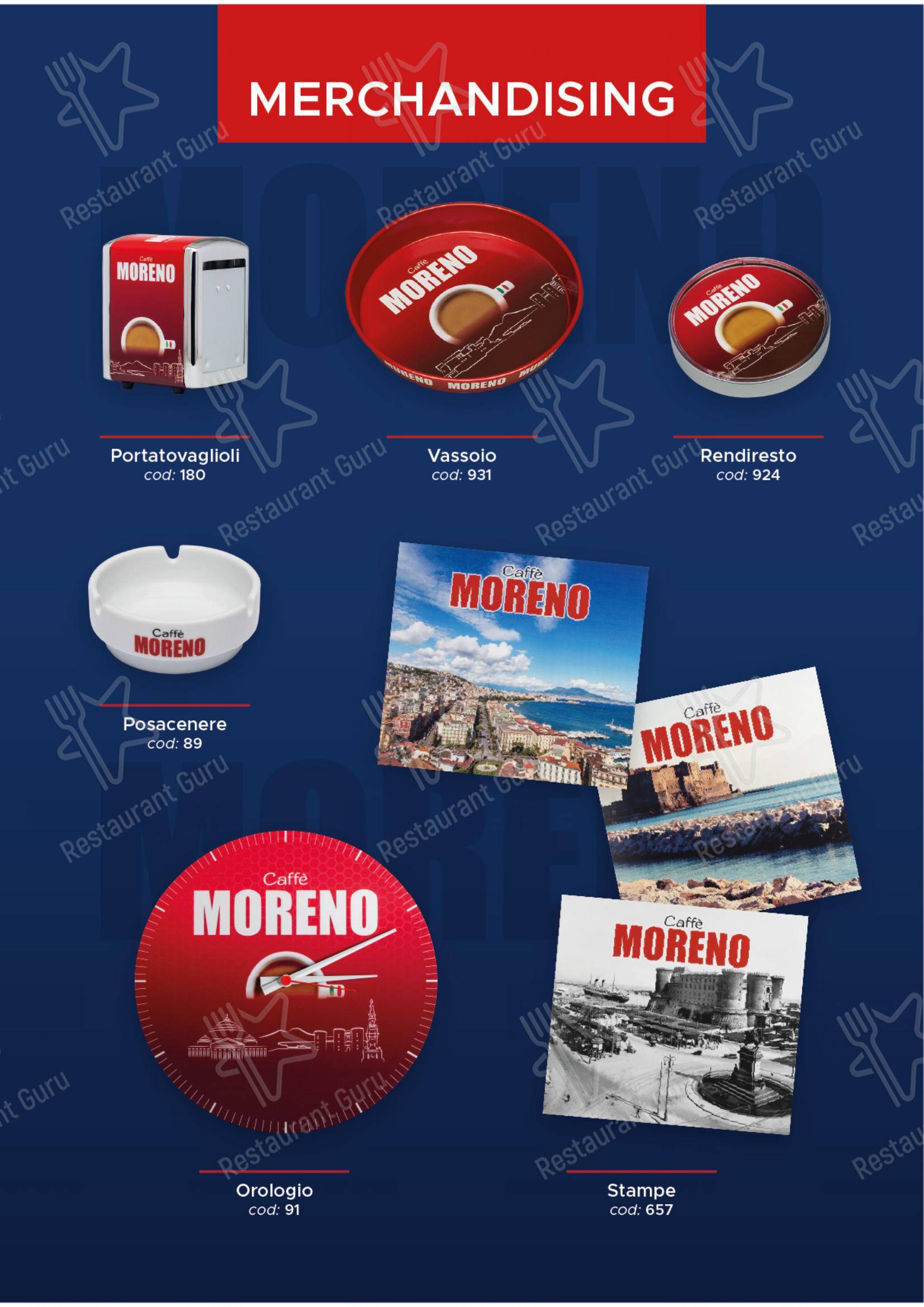 Caffé Moreno in Napoli - Menu