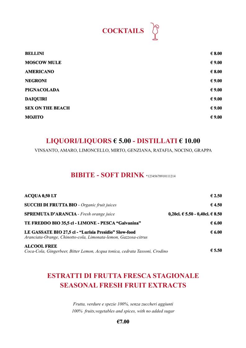 Menu di Caffè di Porta Castello 