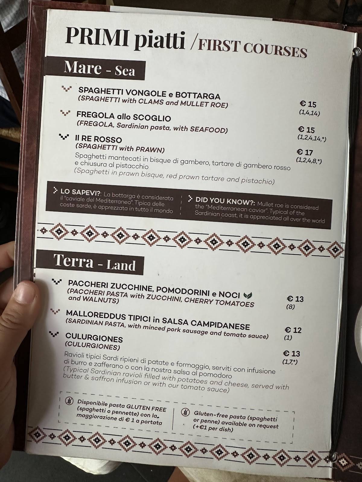 Menu di Ristorante Kasteddu 