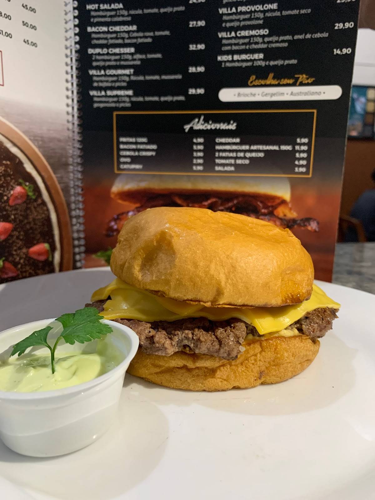 Caldeirão da Villa cardápio