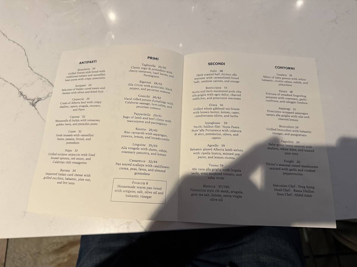 Menu de Mercato Mission - Restaurant