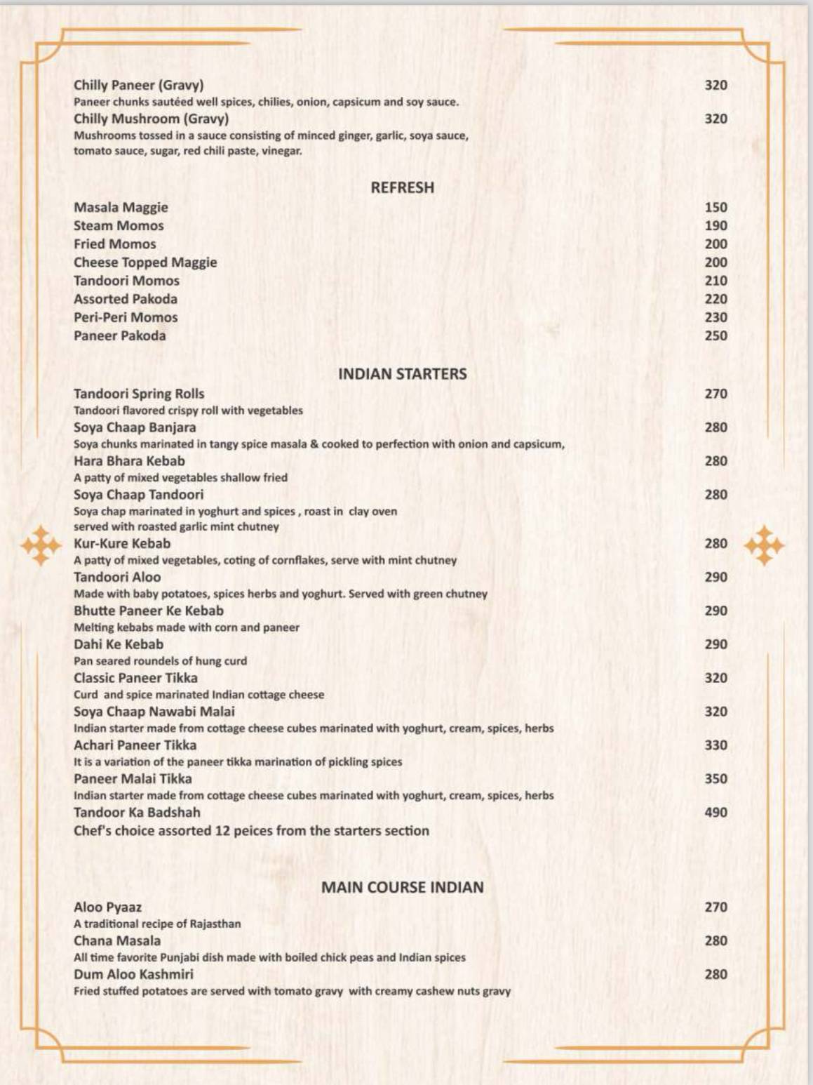 Camaraderie Lounge And Kitchen menu