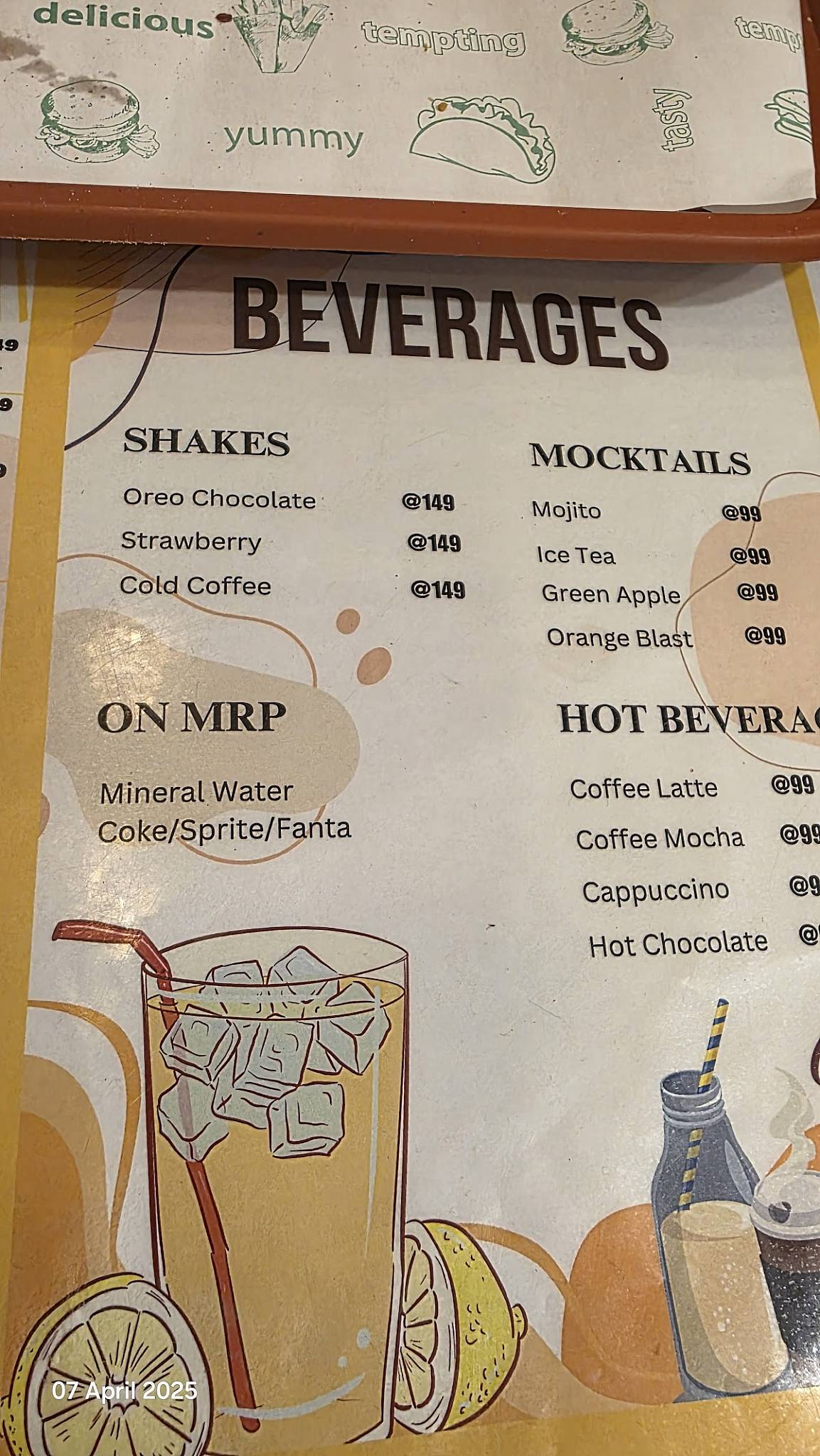 Canada Pizza menu