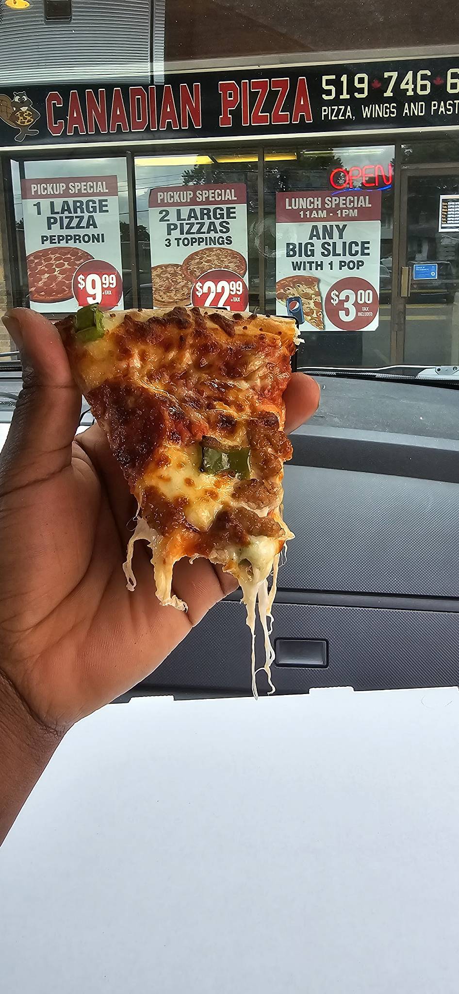 Menu de Canadian Pizza