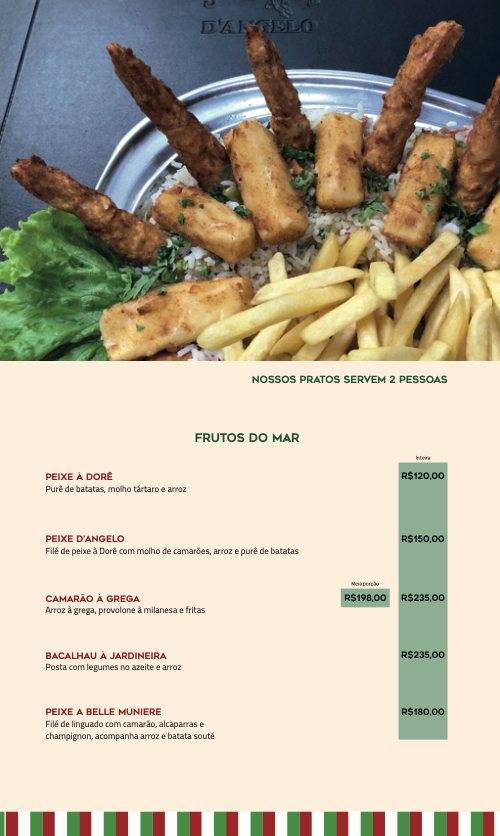 Cantina Italiana D'Angelo cardápio