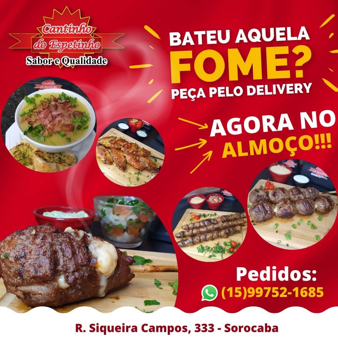 Cantinho do Espetinho cardápio