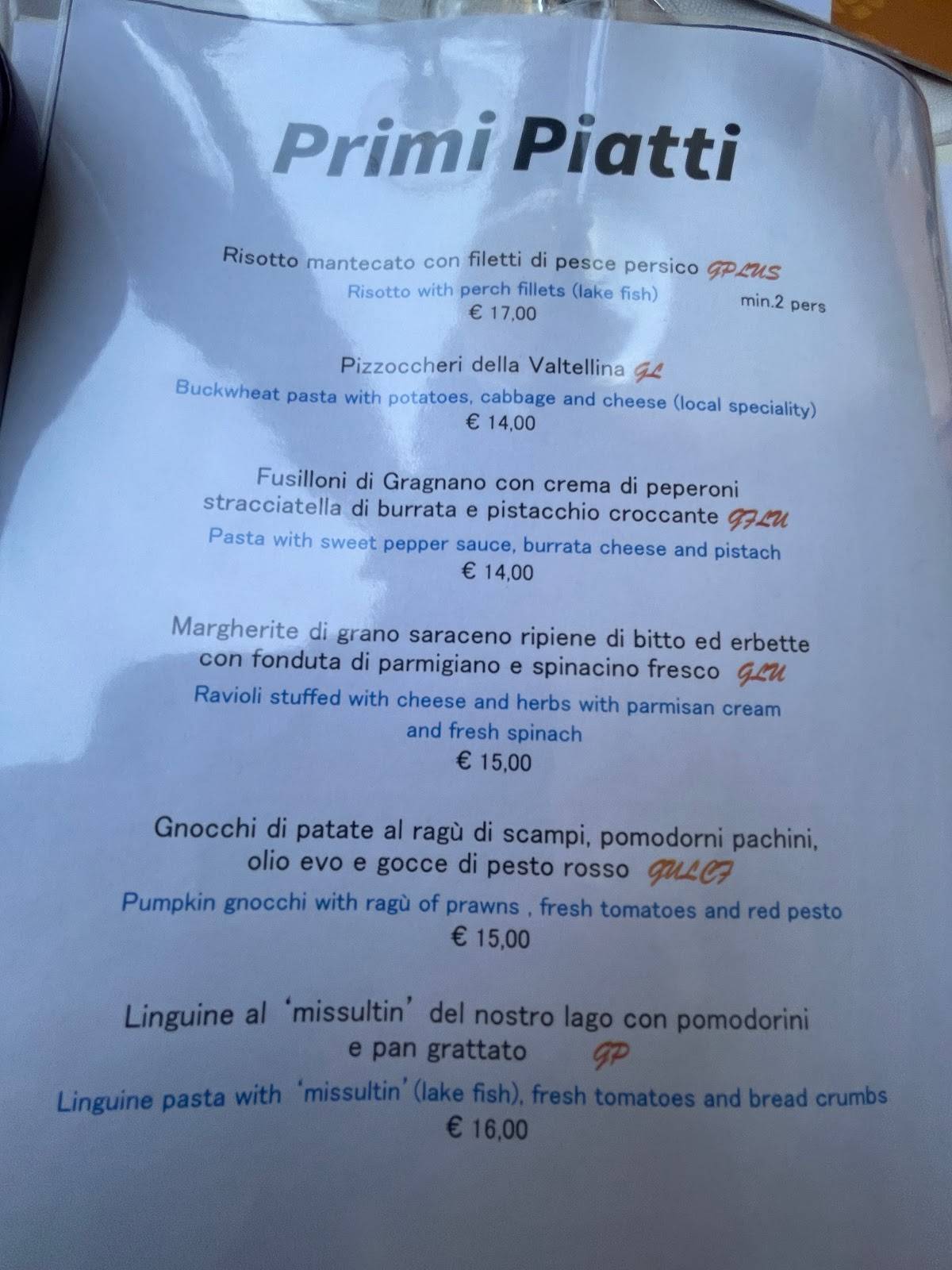 Menu di Cappuccini 