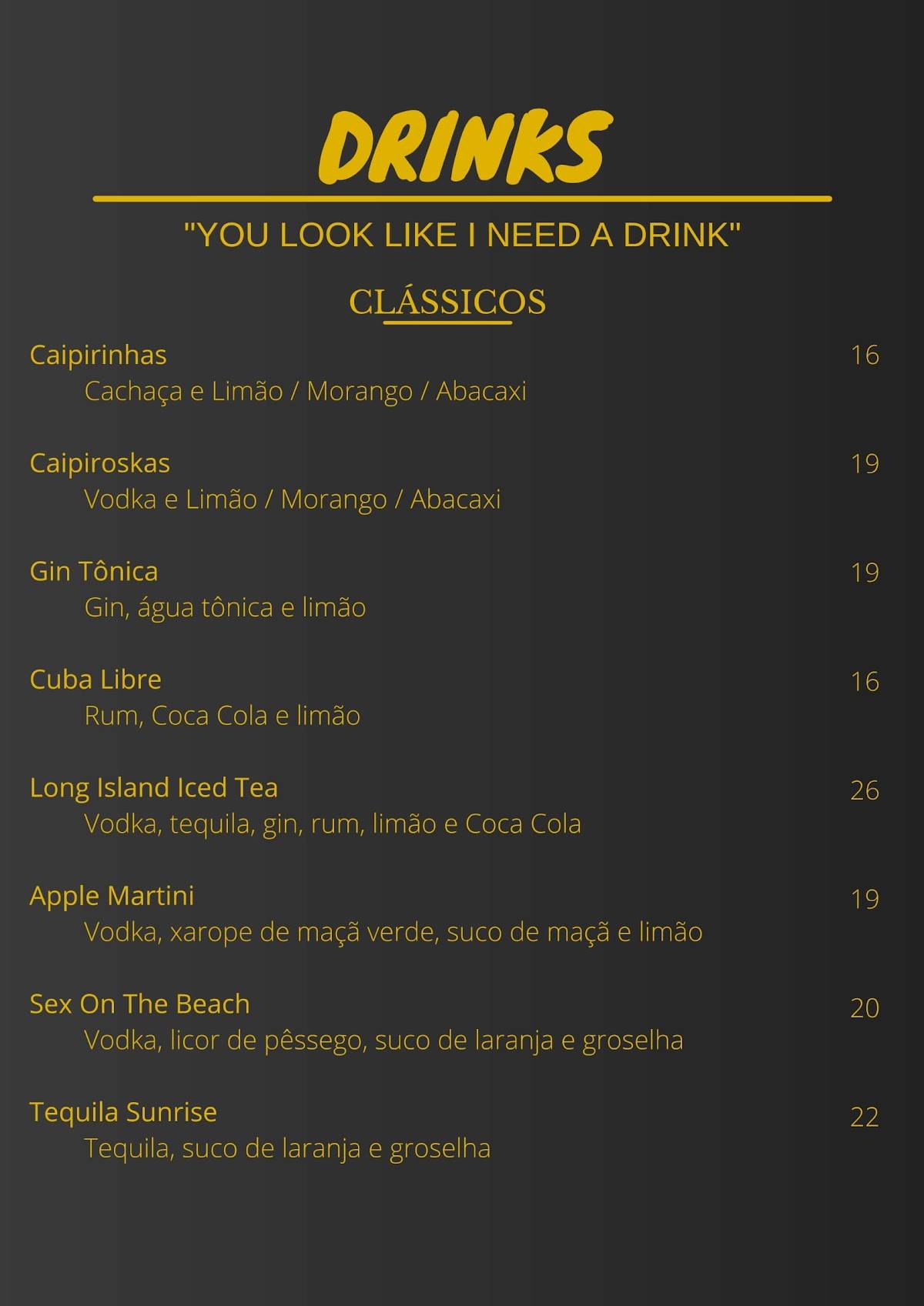 Carcassonne Pub cardápio