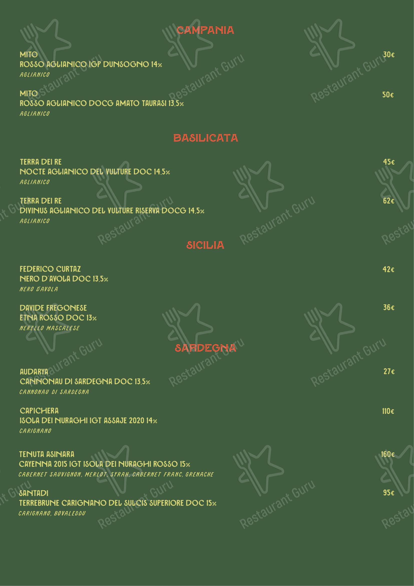 Carnesa - Churrascaria Brasiliana in Roma - Menu bar