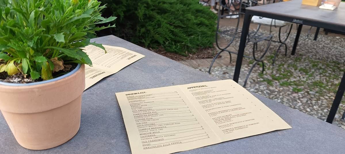 Menu di Casa Diamante Maser 
