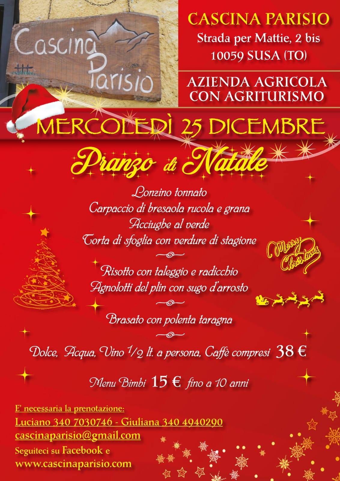 Menu di Cascina Parisio 