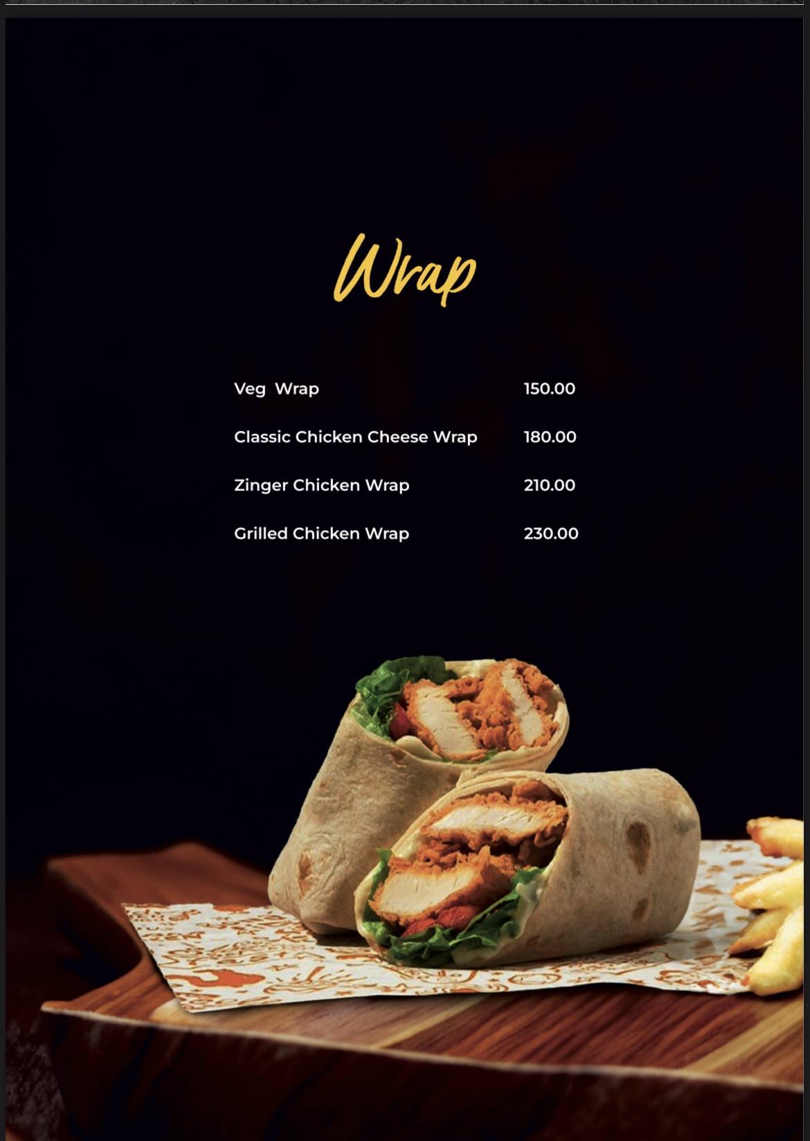 Caz Cafe menu