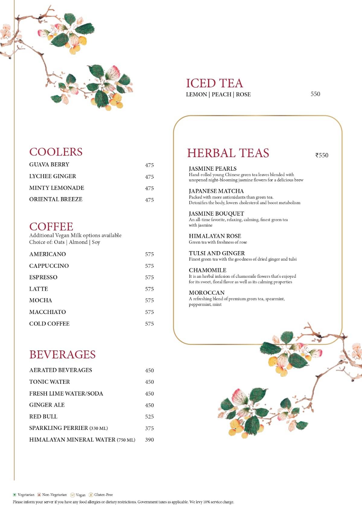 Cha Shi menu
