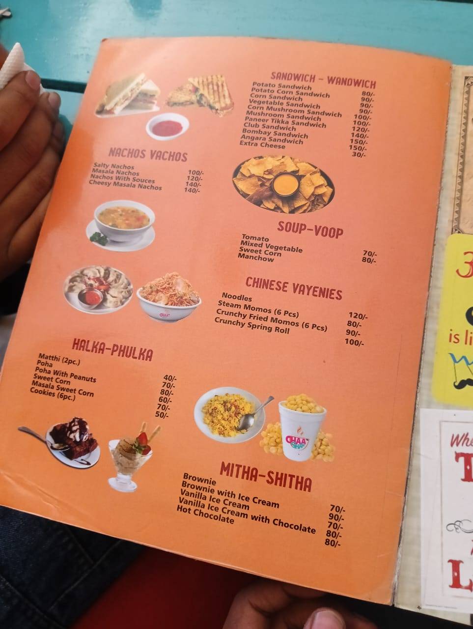 Chaa Shaa menu