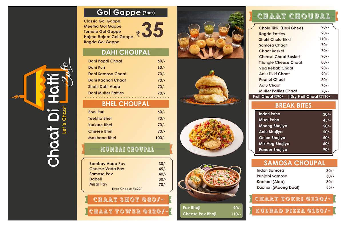 Chaat Di Hatti Cafe - Sargasan menu