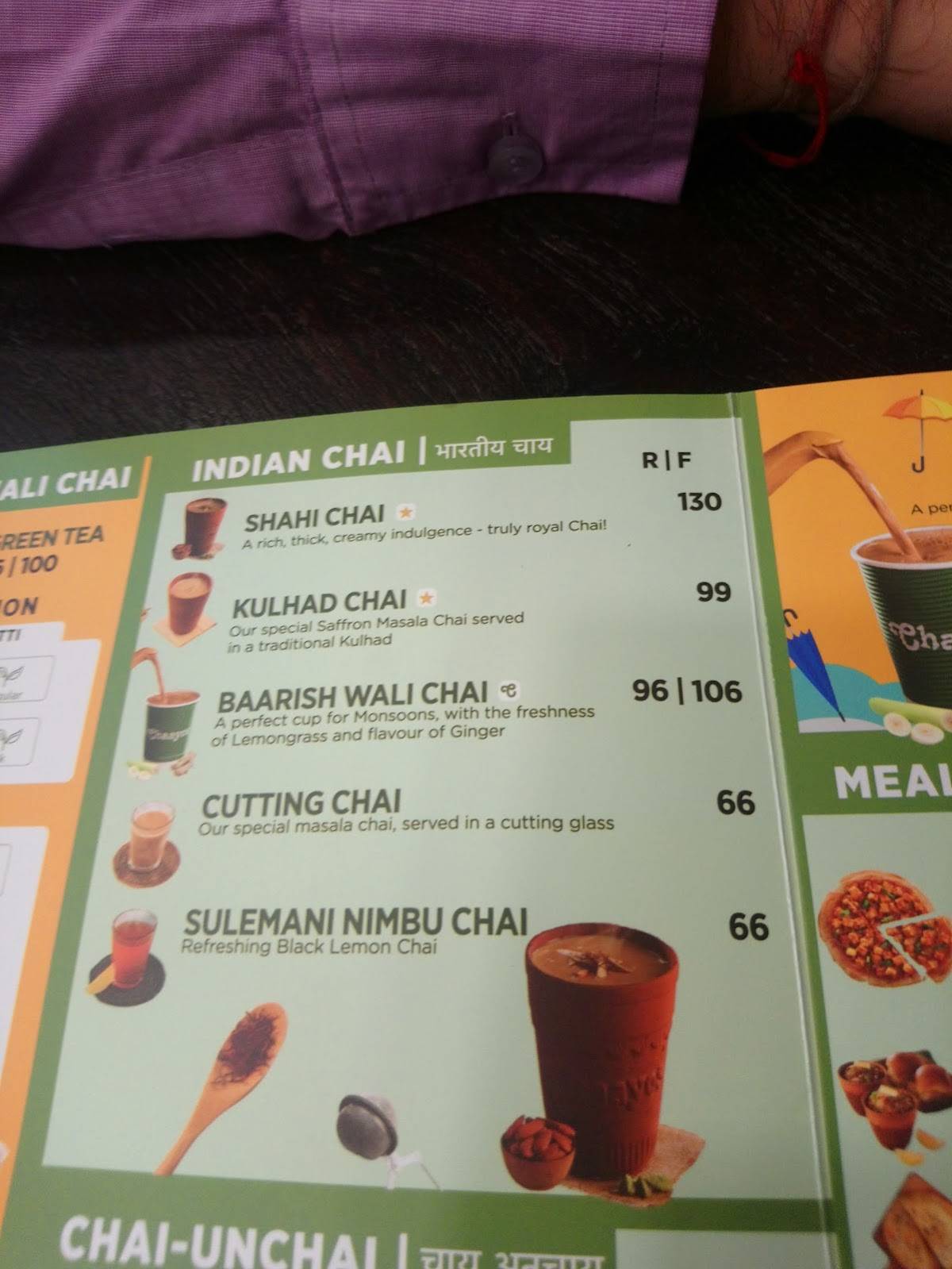 Chaayos Cafe Sector 50 Noida menu