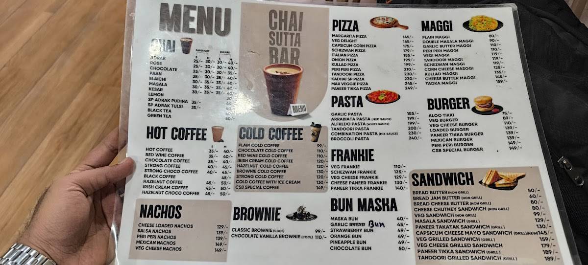 Chai Sutta Bar Valsad menu