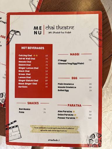 Chai Theatre menu