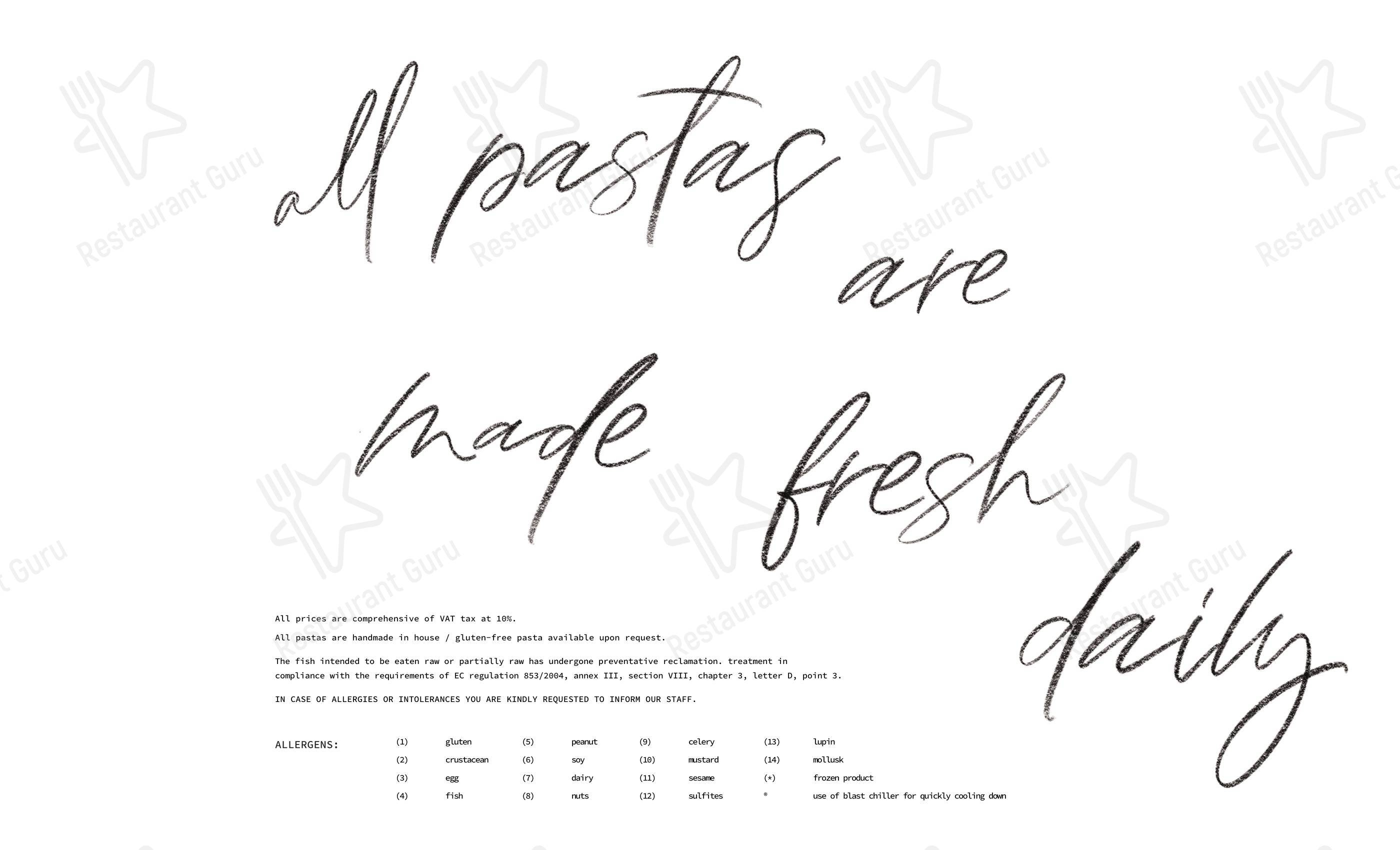 Menu bar pour Charlie’s Rooftop Bar dans Rome