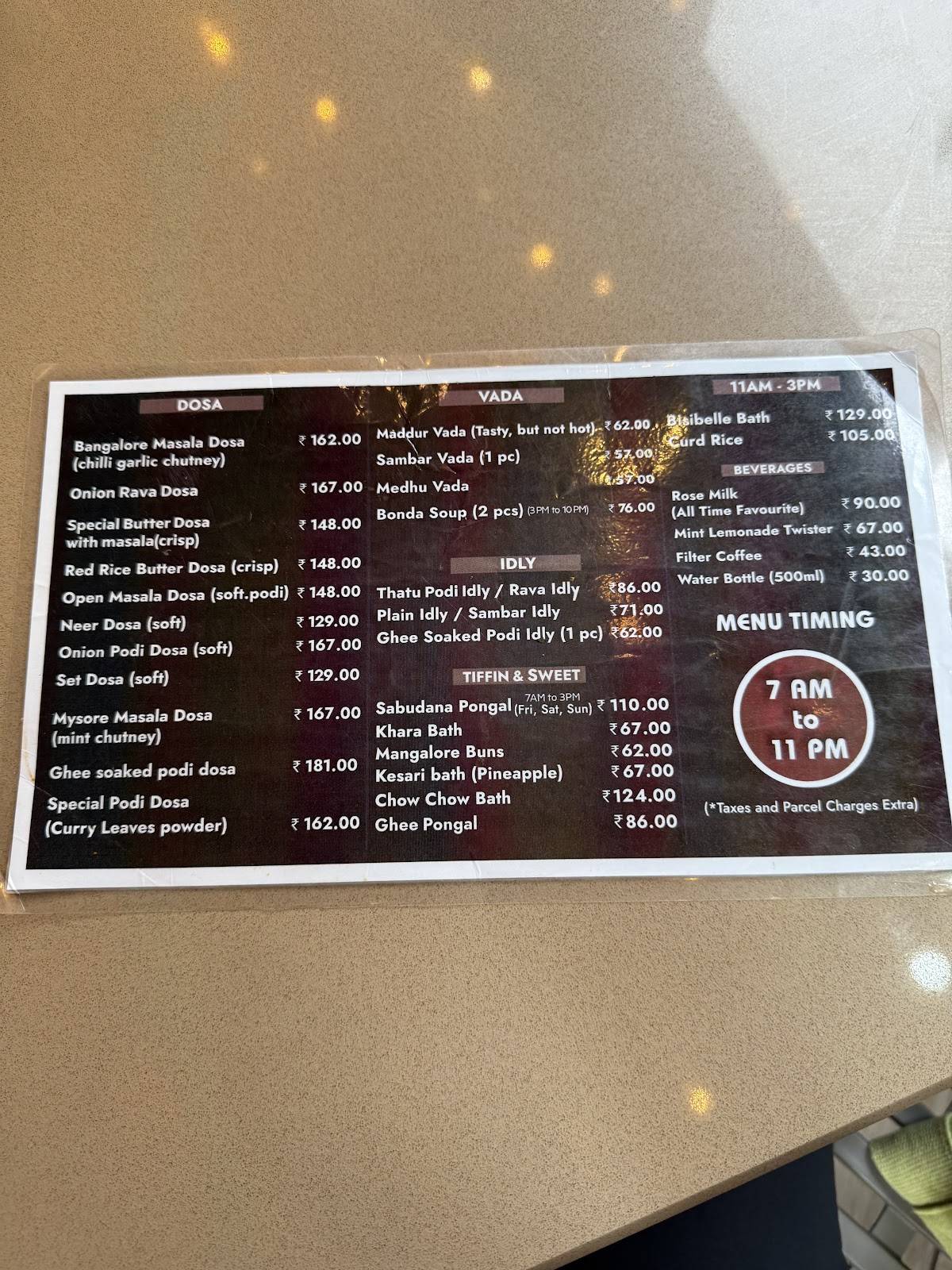 Eating Circles menu