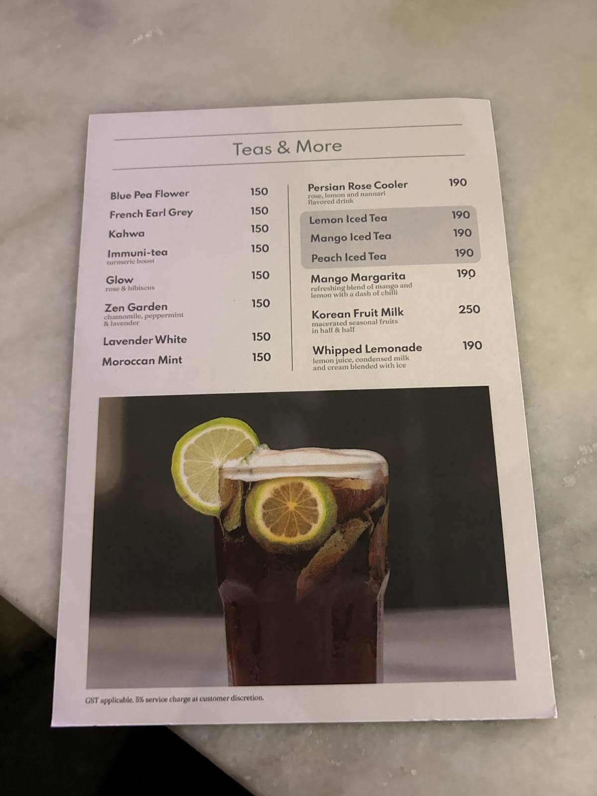 Maison Indulgence menu