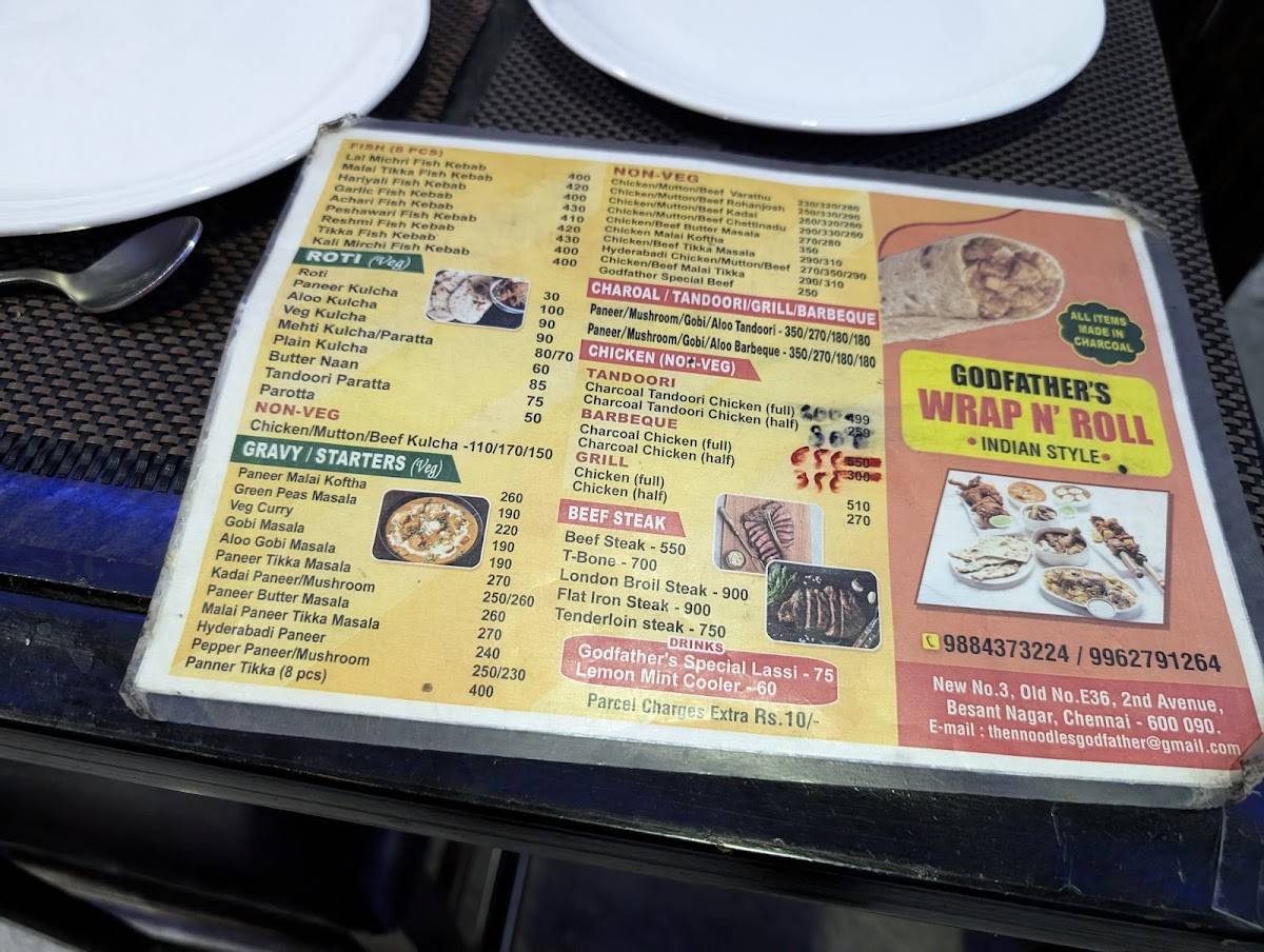 The Noodles Godfather menu