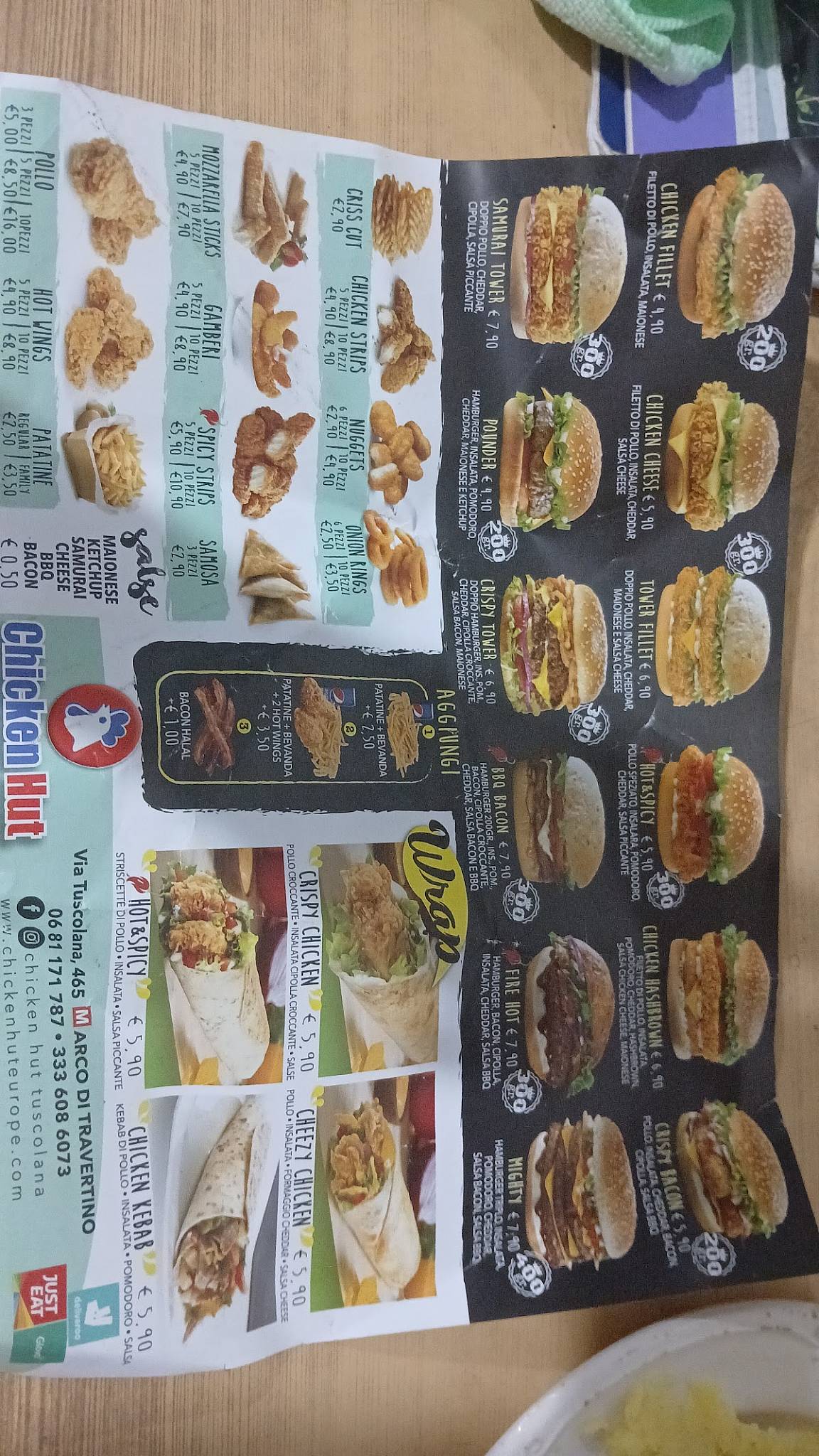 Menu di Chicken Hut 