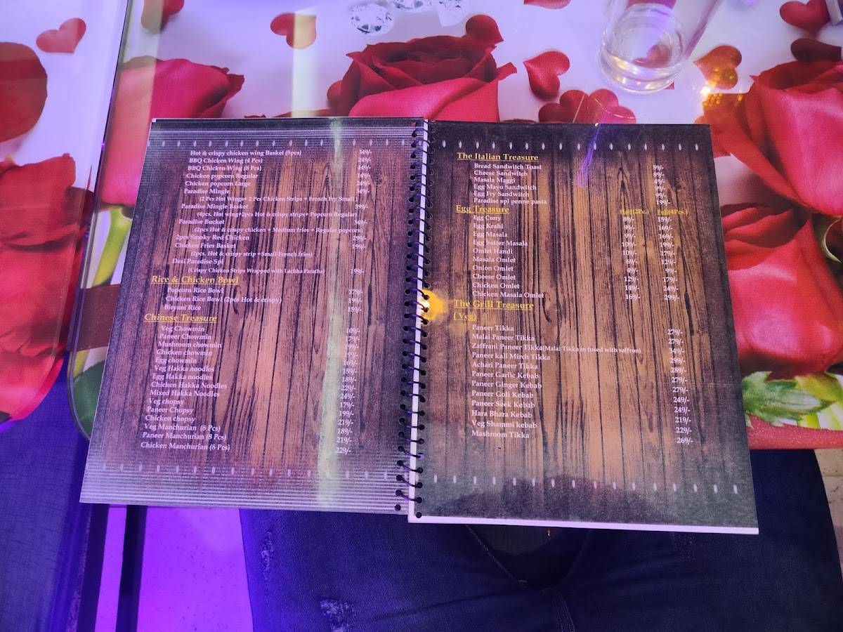 Chilli Paradise Restro Cafe menu