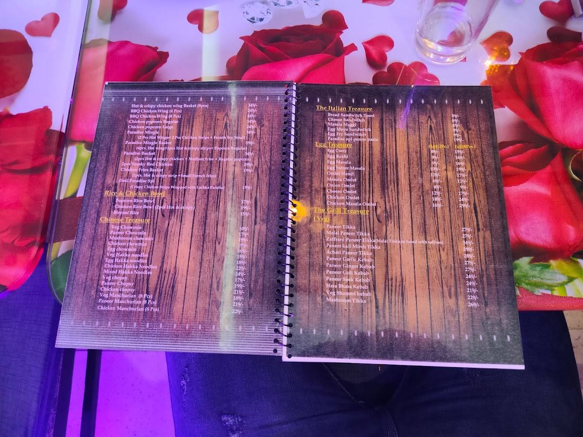Chilli Paradise Restro Cafe menu