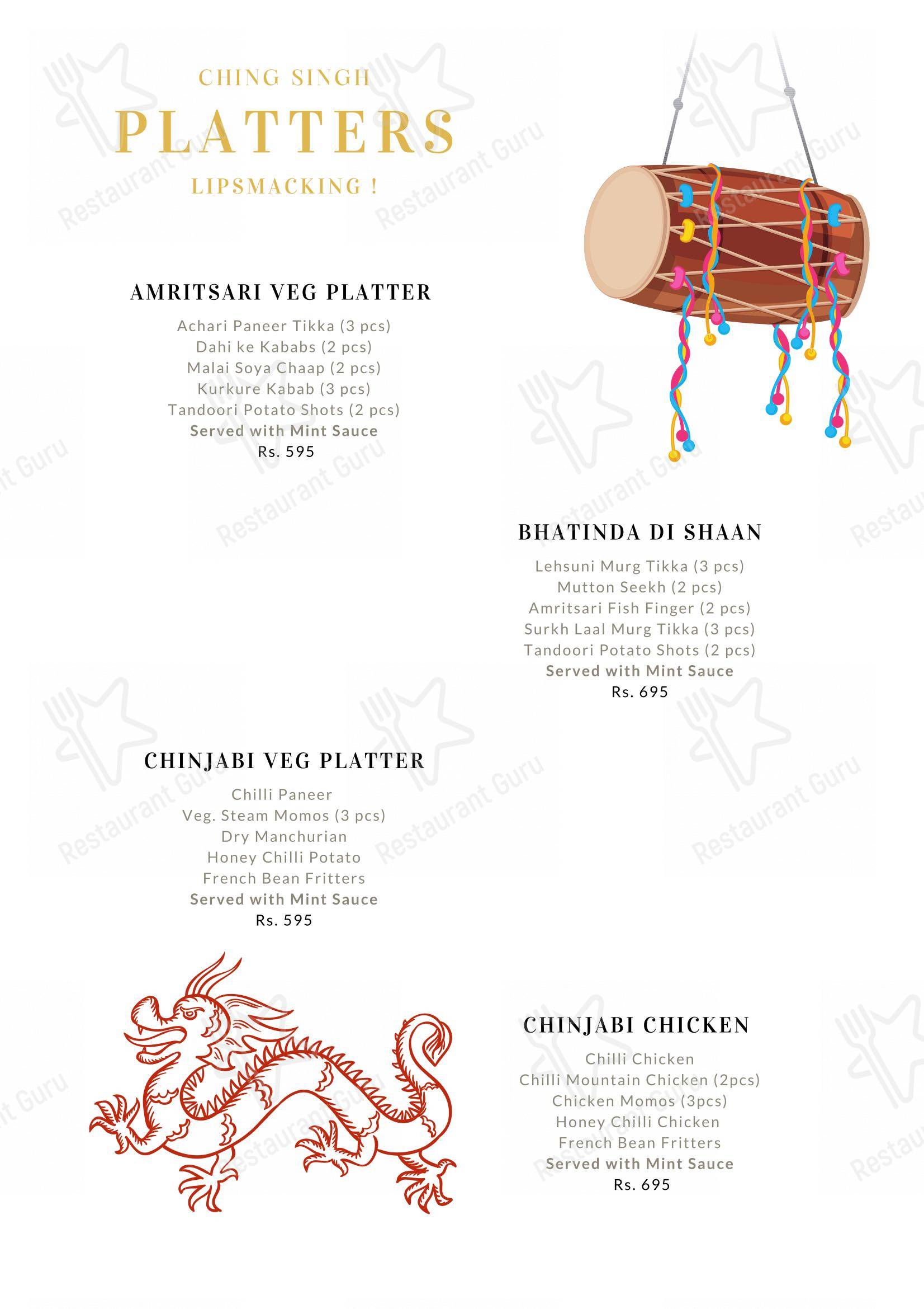 Menu for Ching Singh in Noida