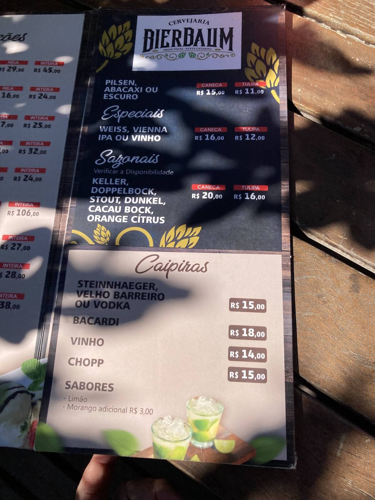 Choperia e Petiscaria Trapiche cardápio