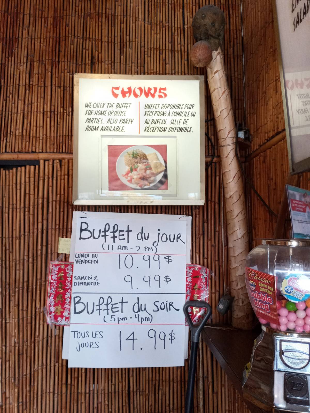 Menu de Restaurant Chows