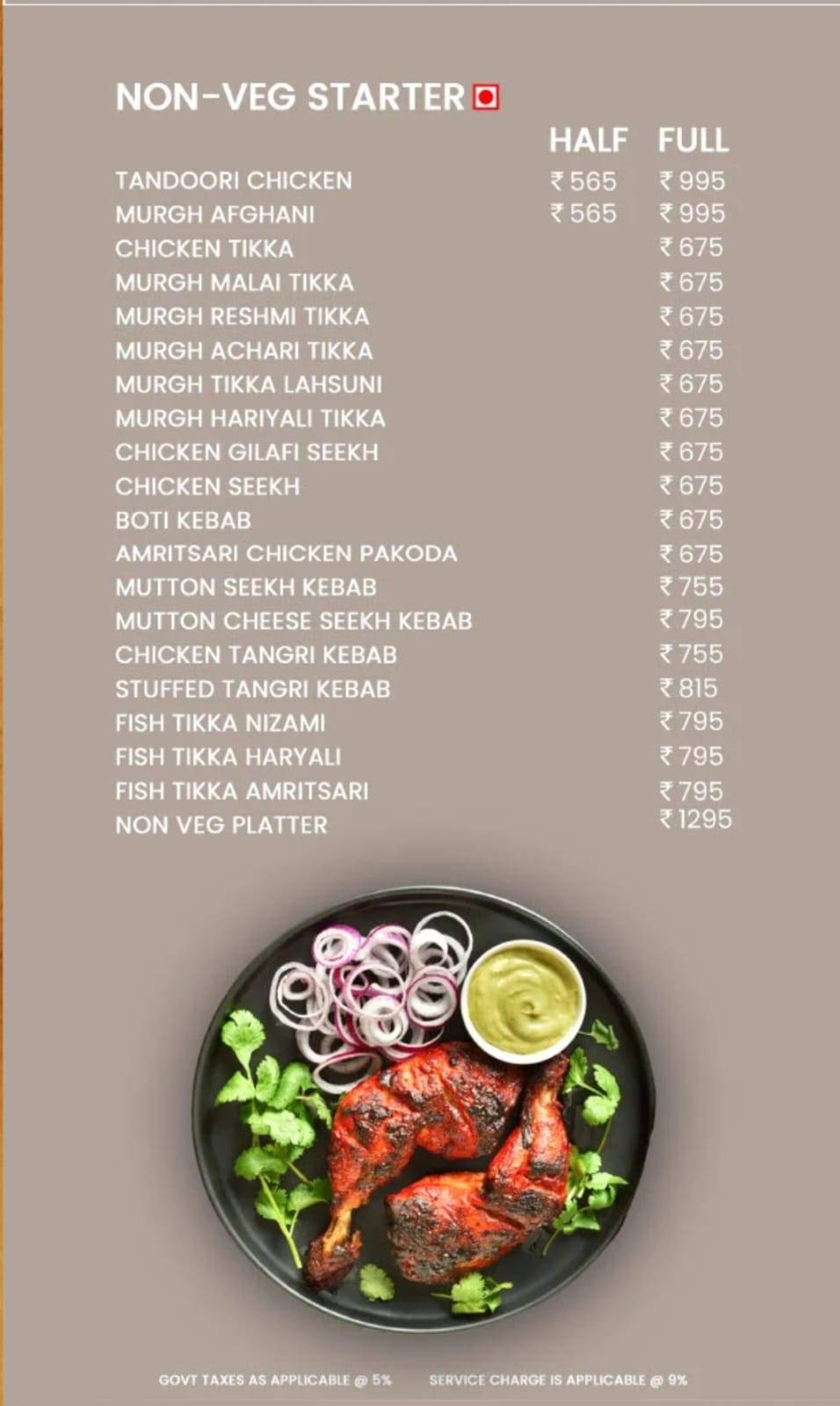 Cinnamon Kitchen Bar & Restaurant menu