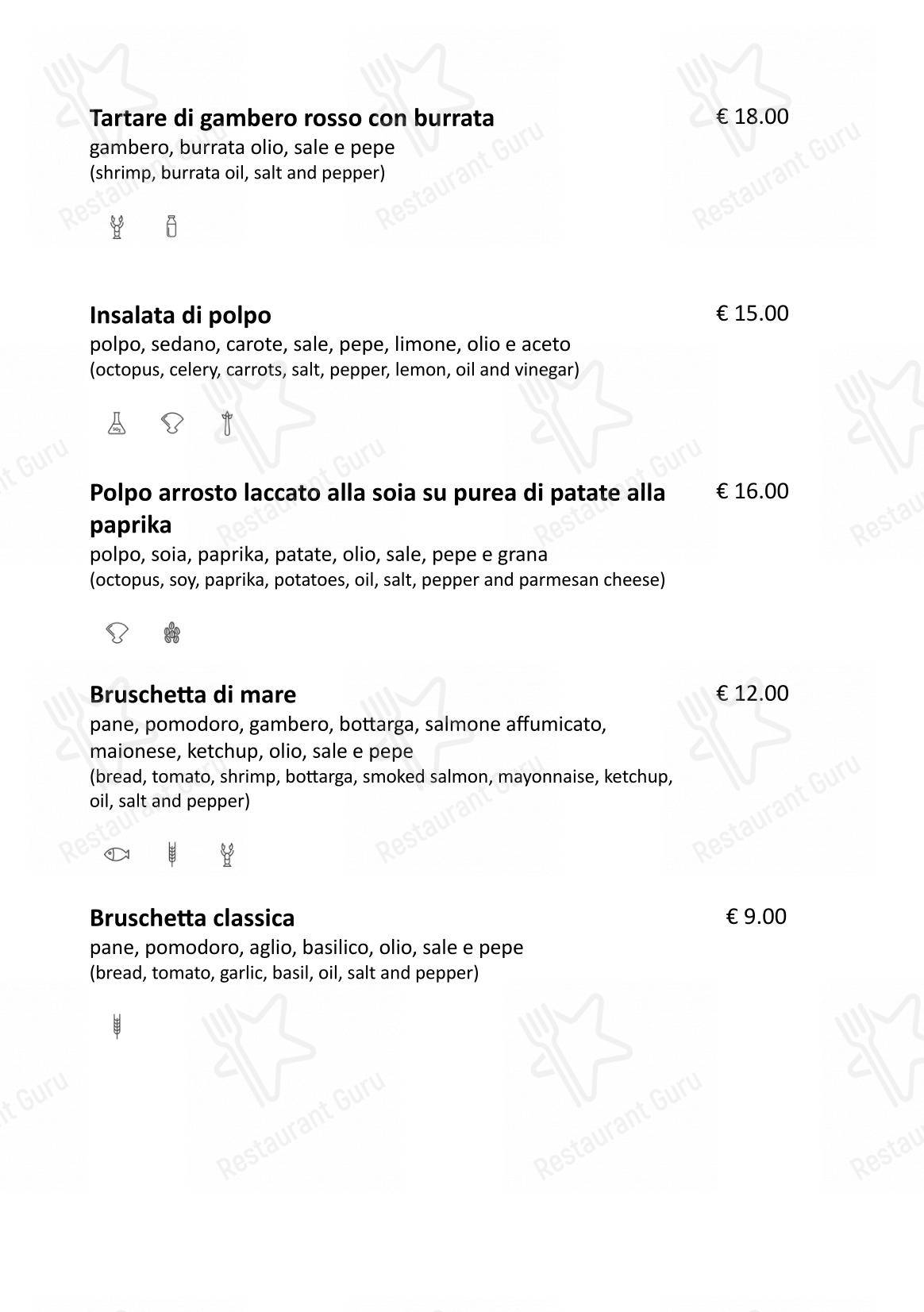 Menu bar per Cinquantapassi Ristorante Pizzeria ristorante