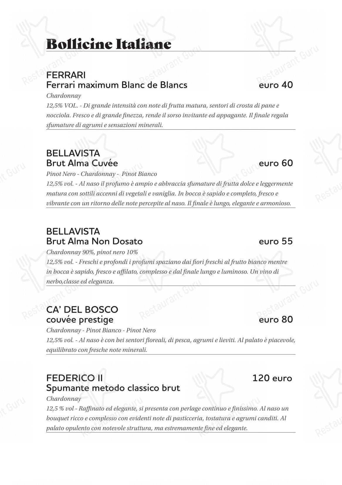 Основное меню per Cinquantapassi Ristorante Pizzeria in San Vito Lo Capo