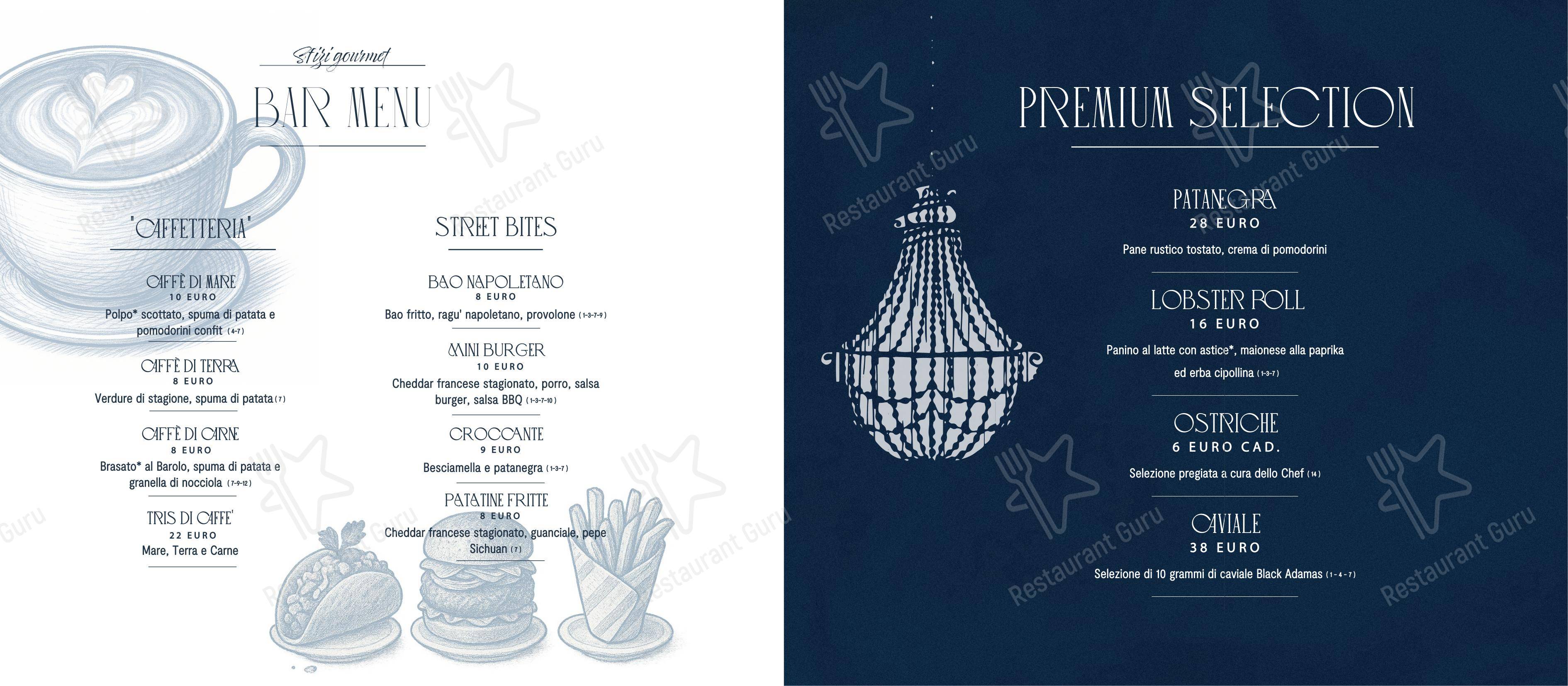 Menu bar per Cloud9 di Villa Sassi - Ristorante ed American Bar in Torino