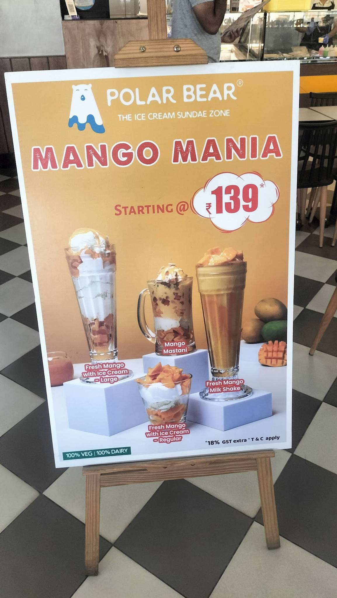 Polar Bear The Icecream Sundae Zone menu