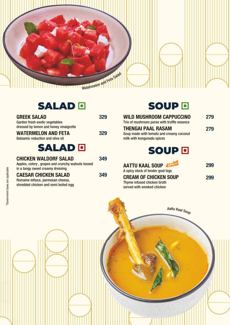 The Living Room Coimbatore menu